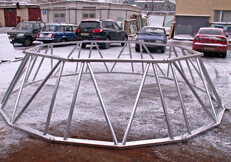 Сборная алюминиевая конструкция для Московского Планетария фото