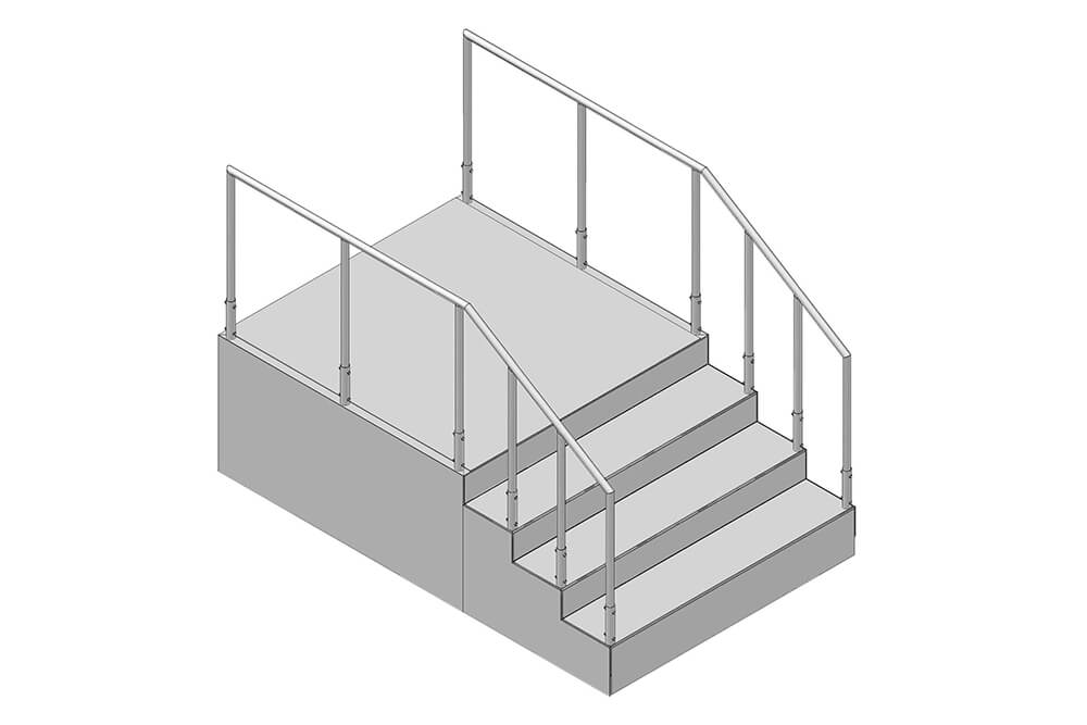 Лестница алюминиевая с платформой фото 1