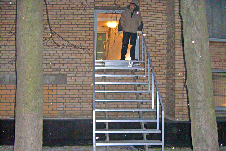 Пожарная алюминиевая лестница фото 3