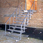 наружная стационарная пожарная алюминиевая лестница