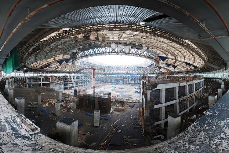 При реконструкции стадиона «Лужники» задача антикоррозионной обработки конструкции крыши оказалась нетривиальной…